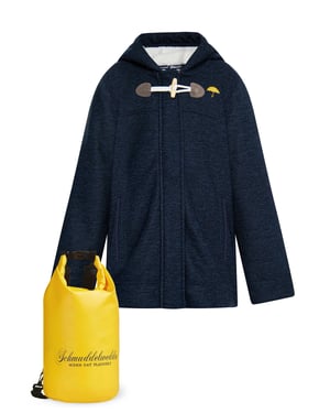 Schmuddelwedda Mantel + Tagesrucksack - SET Meisjes marine gem