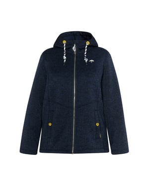 Schmuddelwedda Gebreide fleece jas Dames marine gem
