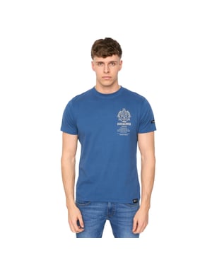 Duck and Cover Heren Stoneham Geborsteld Katoenen T-Shirt (Blauw)