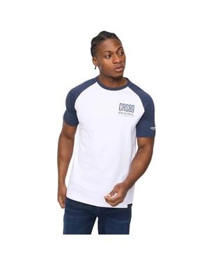 Crosshatch Heren Bretsby T-shirt (Marineblauw)