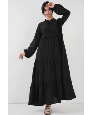 Maxi-jurk met Strikdetail