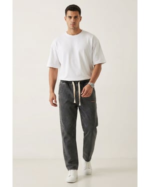 Elastische Taille Denim Broek