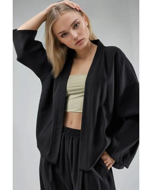 Lange Mouwen Losse Pasvorm Kimono