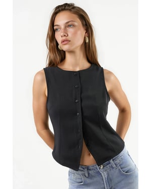 Geknoopte Mouwloze Top