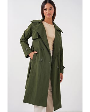 Dubbelzijdige Lange Trenchcoat met Zakken