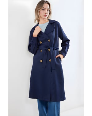 Dubbelzijdige Lange Trenchcoat