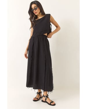 Textuur Blouse & Rok Muslin Stof Twee-Delige Set
