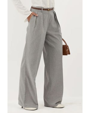 Gestreepte Wijde Pantalon met Plissé