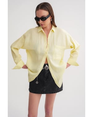 Oversized Shirt met Pocketdetail