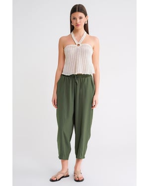 Salwar Fit Trekbroek met Touwtjes