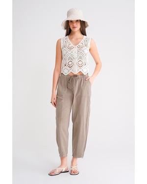Katoenen Joggingbroek met Touwtjes in de Taille
