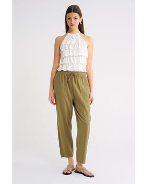 Katoenen Joggingbroek met Touwtjes in de Taille