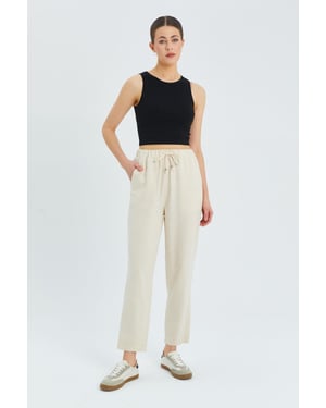Hoge Taille Broek met Touwtje