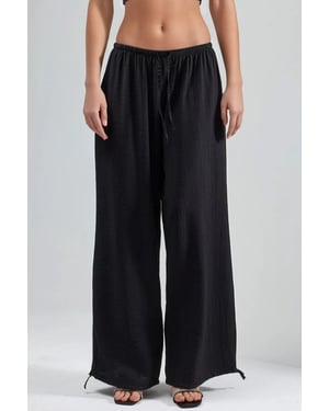 Elastische Broek met Strikdetail