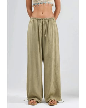 Elastische Broek met Touwdetail