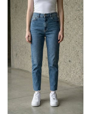 Hoge Taille Skinny Jeansbroek