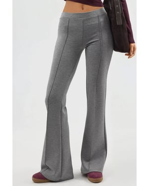 Geribbelde Elastische Flared Broek