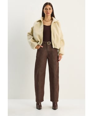 Hooggewaisted Baggy Denim Broek