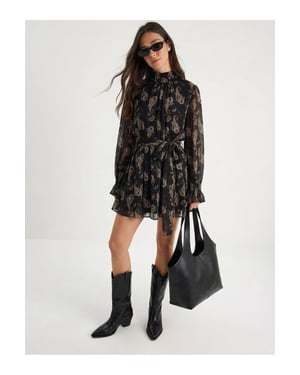 Gestrikte Paisley Print Coljurk