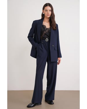 Hoge Taille Rechte Pijpen Broek