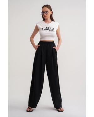 Rechtaf Fit Linnen Broek