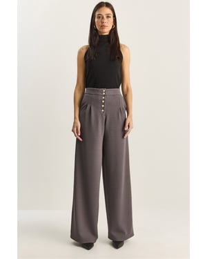 Hoge Taille Wijde Pantalon Palazzo
