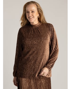 YEST CURVE Hjordis Tops  Copper Brown