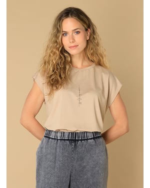 IVY BEAU Elivia Tops  Wood Ash