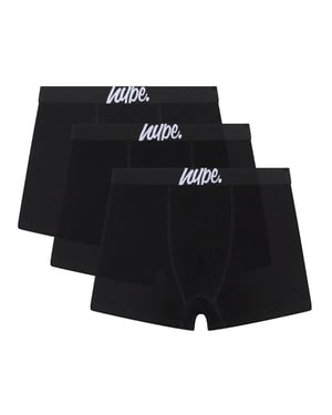 3-Pack Jongens Boxers Zwart Zachte Ademende Ondergoed