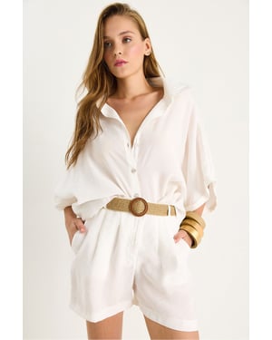 Hoge Taille Geknoopte Twee-Delige Coord Set