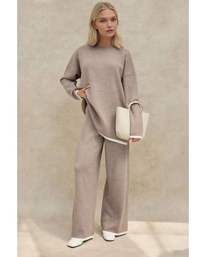 Trui & Wijde Pantalon Gebreide Co-ord Set
