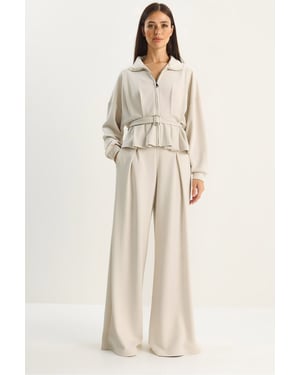 Gestrikt Jas en Broek Gebreid Twee-Delig Set