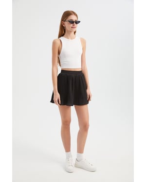 Hoge Taille Plissee Minirok