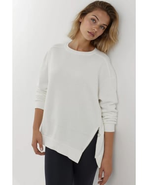 Gestructureerde Sweater met Ritsdetails