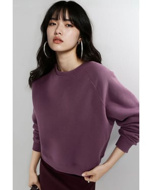 Ronde Hals Langemouwen Gebreid Sweatshirt