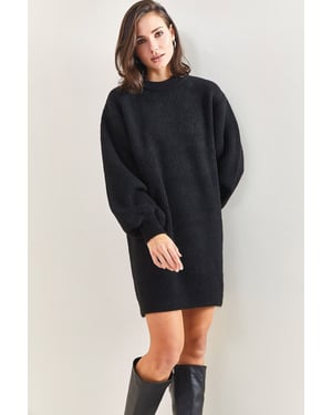 Textured Gebreid Jurk