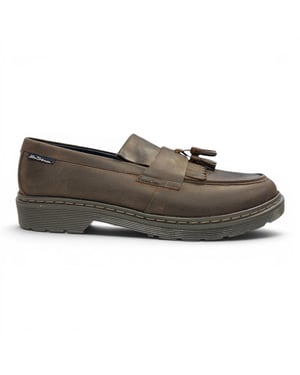 Ben Sherman heren loafers van bruin leer met kwastjes - Dudley