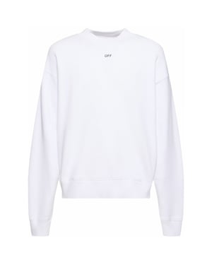 Off-white Off Stamp Skate Crewneck Wit
