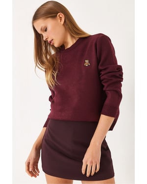 Geborduurd Crewneck Trui