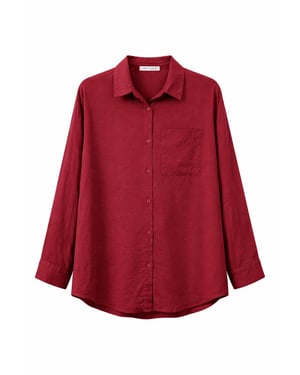 Oversized Linnenmix Blouse