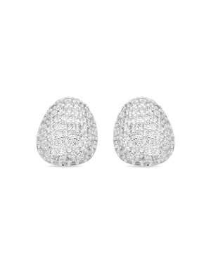 Luxenter Oorbellen met Glimmende Zirkonia zilverkleurige afwerking - Oreao