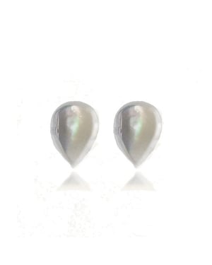 Luxenter 925 Sterling zilveren oorbellen met gerhodineerd wit parelmoer - Yedia