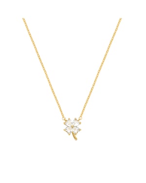 Luxenter collier van 18K geelgoud afgewerkt met briljant zirkonia - Trak