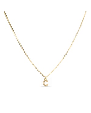 Luxeketting met glanzende zirkonia 18k goud afwerking - Alfabet