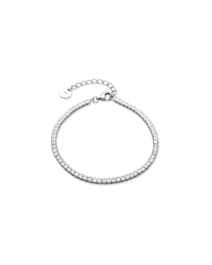 Luxenter 925 Sterling zilveren armband met gerhodineerde briljant zirkonia - Oty