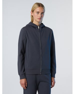 North Sails Hoodie met rits Met ton-sur-ton logo