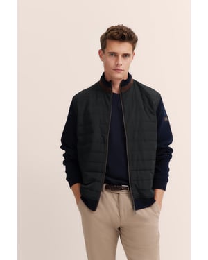 Bugatti Herren Jas met materiaalmix