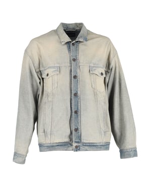 Balenciaga Gewassen Denim Jacket in Blauwe Katoen
