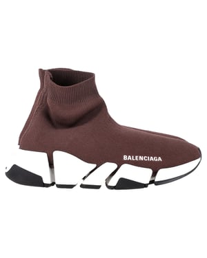 Balenciaga Speed 2.0 Sneakers in Bruin Polyester