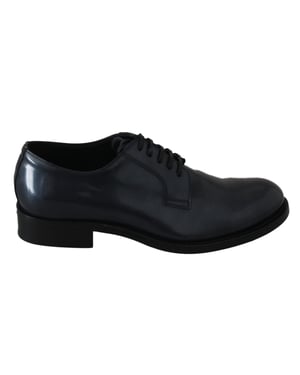 Dolce & Gabbana Blauwe Leren Derby Kledingformele Schoenen